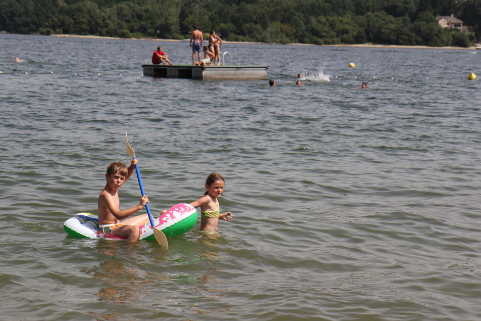 Zwemmen in de Lac de Pareloup