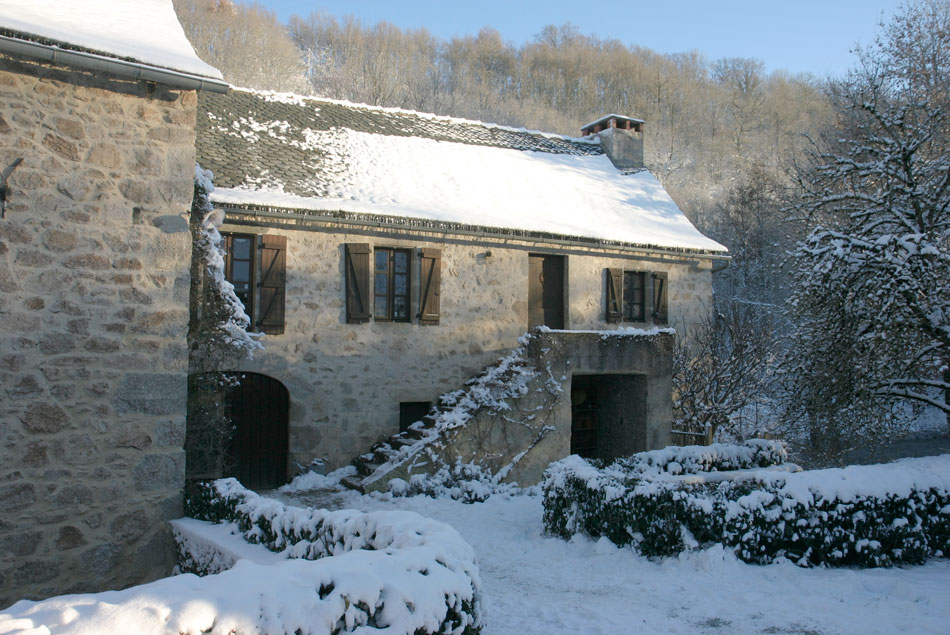 Voorgevel in de winter